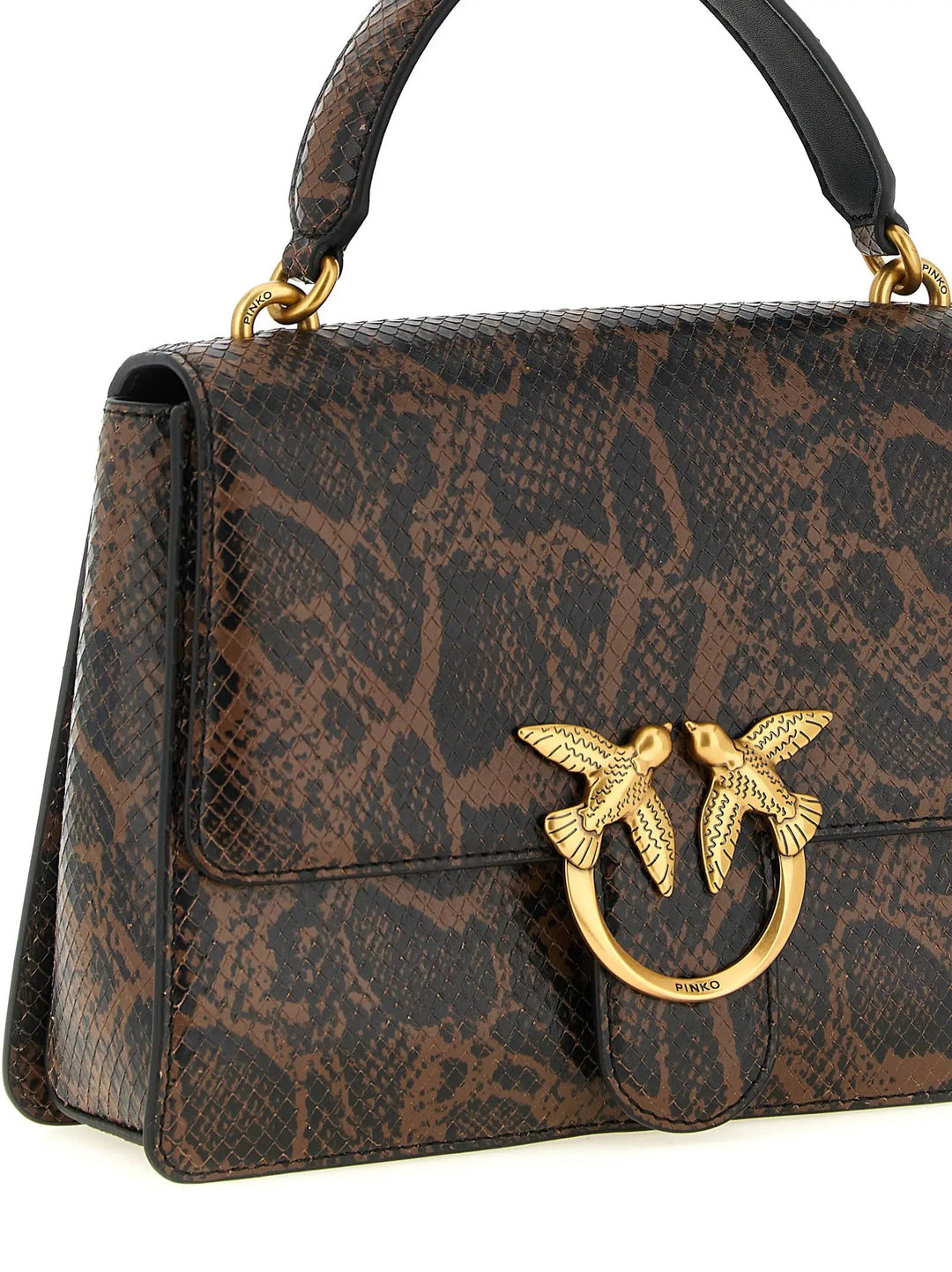 PINKO Sample Sale | PINKO Brown Calfskin Handbag - | Designer outlet