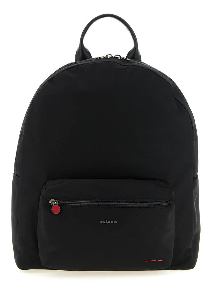 Kiton Sample Sale | Kiton Black Polyamide Backpack - | Designer outlet