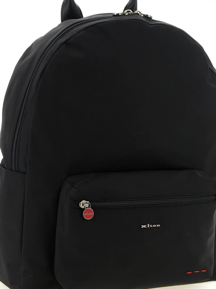 Kiton Sample Sale | Kiton Black Polyamide Backpack - | Designer outlet