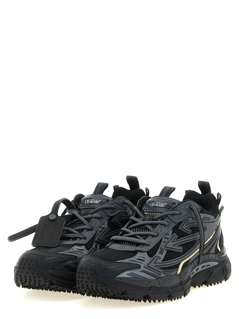 Off-White Sample Sale | Off-White Black Polyethylene Athletic Sneakers - | Designer outlet