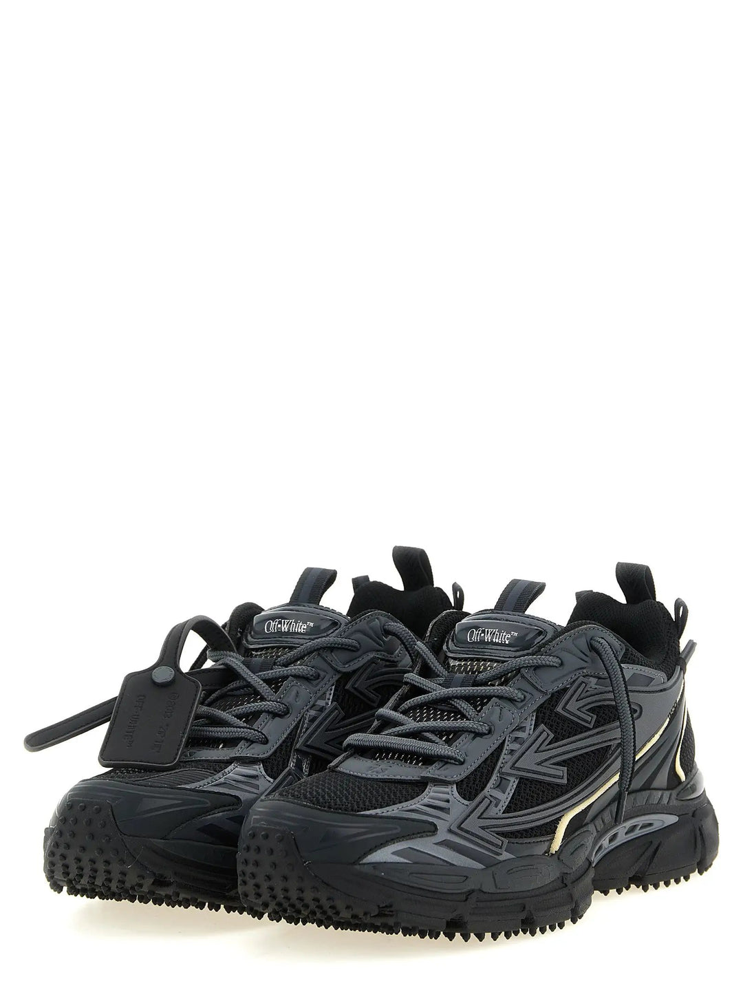 Off-White Sample Sale | Off-White Black Polyethylene Athletic Sneakers - | Designer outlet