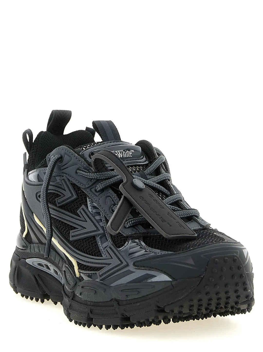 Off-White Sample Sale | Off-White Black Polyethylene Athletic Sneakers - | Designer outlet