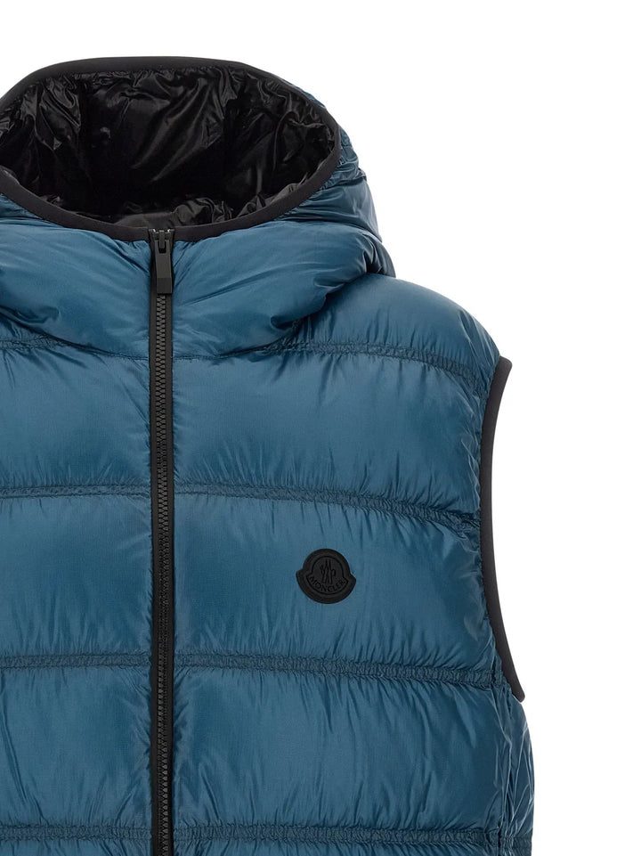 Moncler Sample Sale | Moncler Blue Polyamide Full-Length Jacket - | Designer outlet