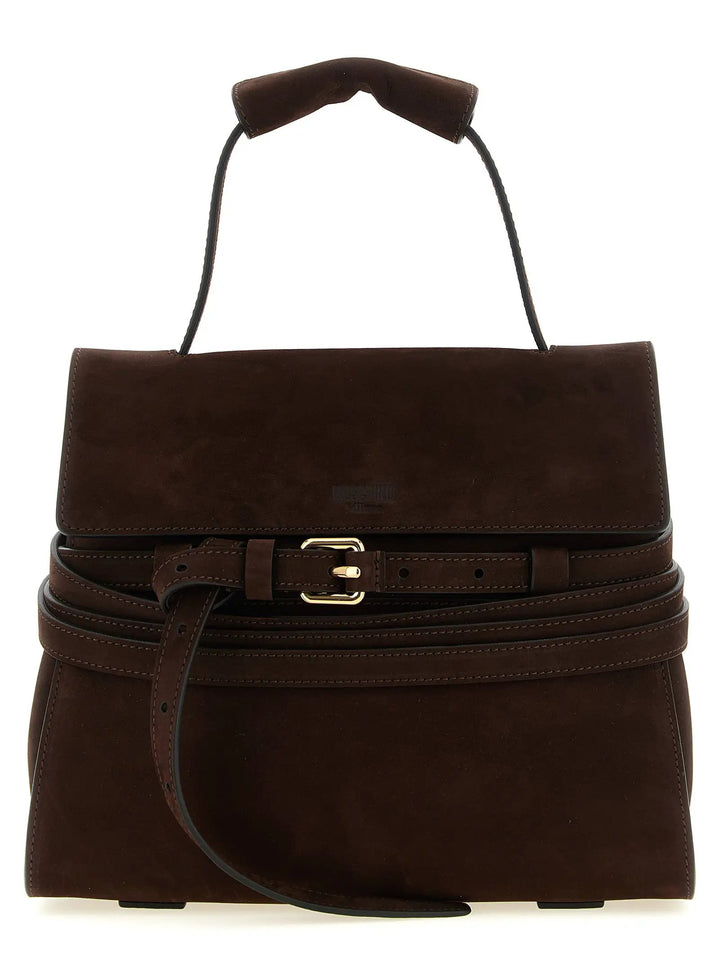 Moschino Sample Sale | Moschino Brown Calfskin Handbag - | Designer outlet
