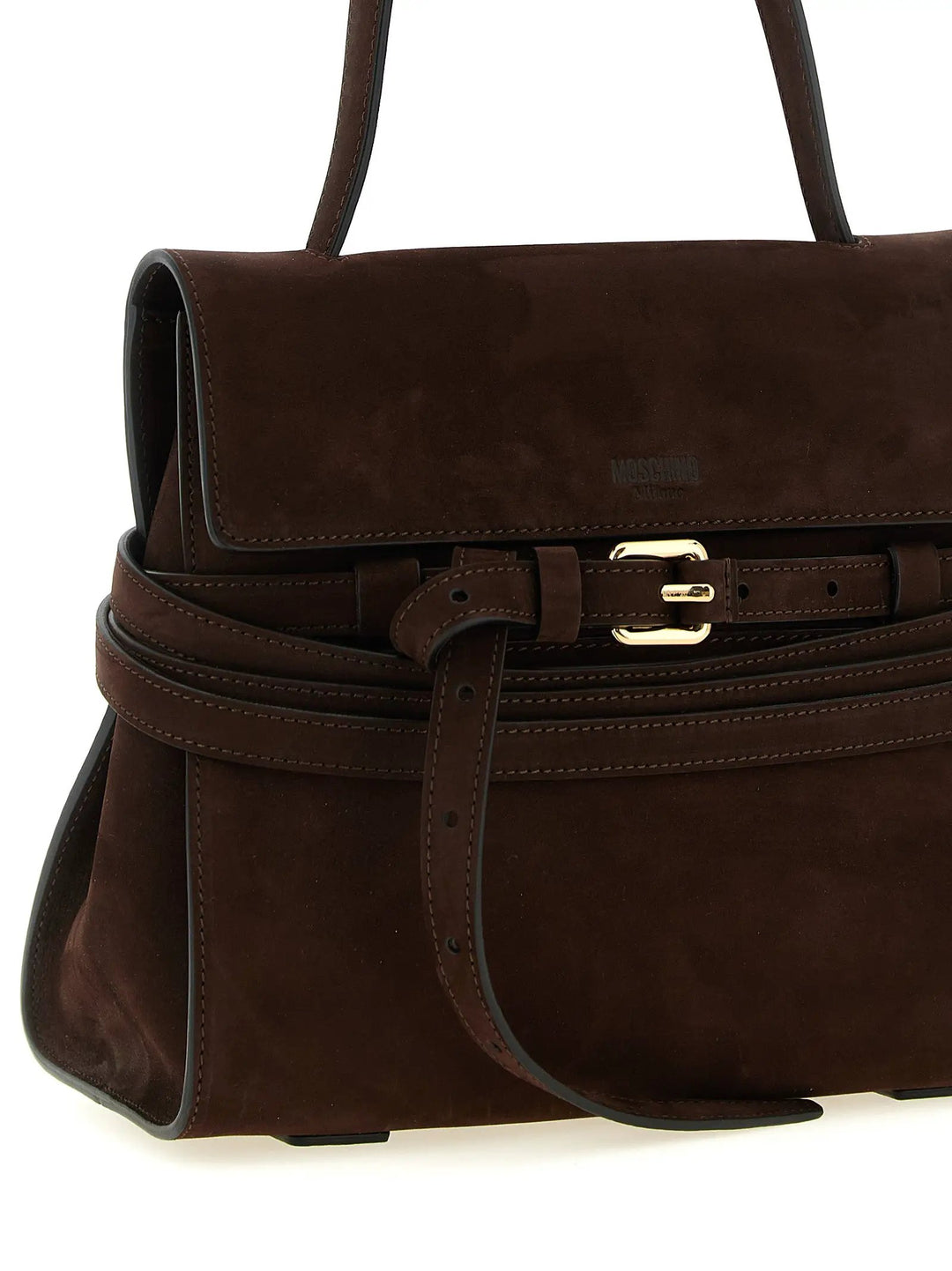 Moschino Sample Sale | Moschino Brown Calfskin Handbag - | Designer outlet