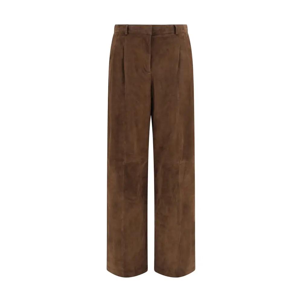 Arma Sample Sale | Arma Brown Leather Pants - | Designer outlet