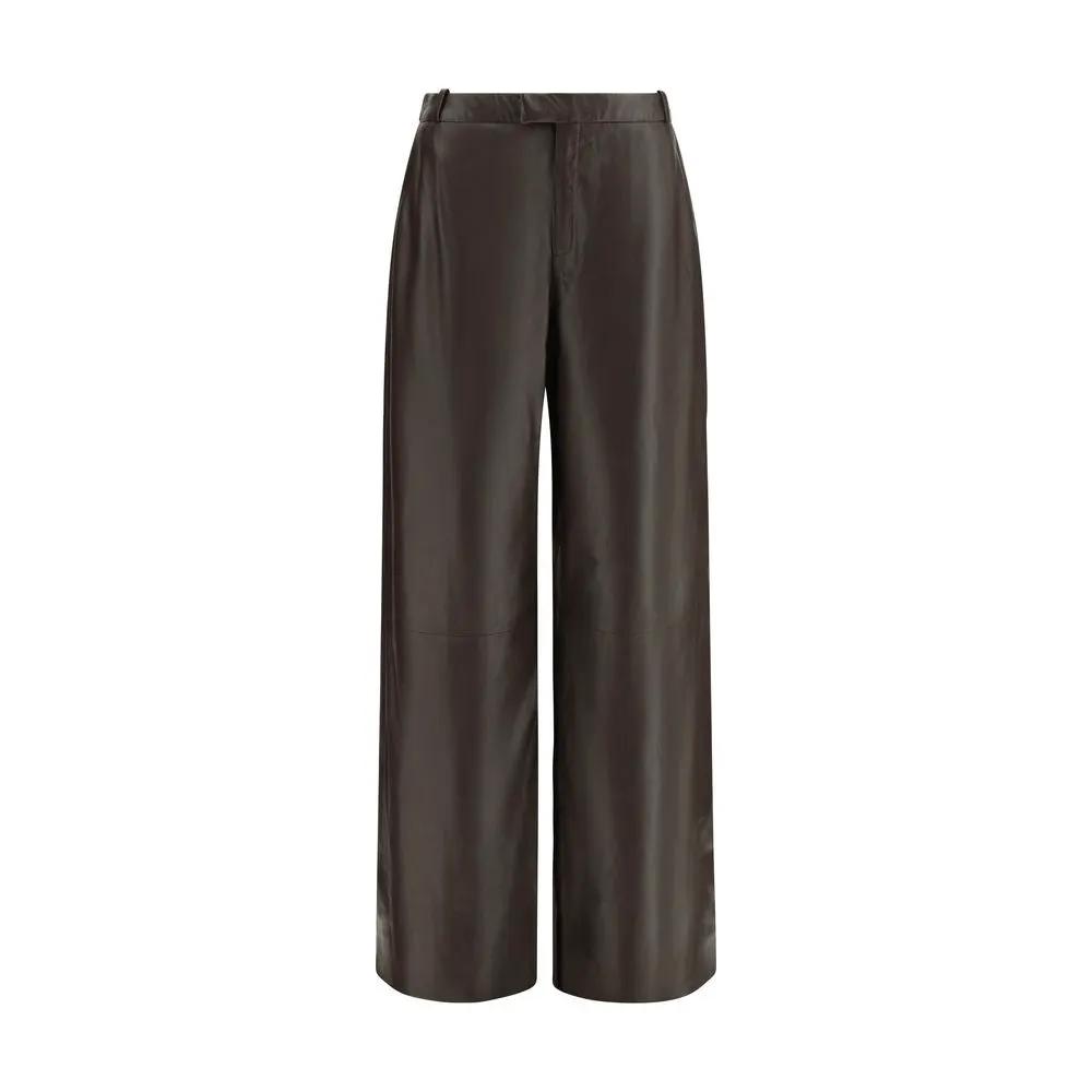Arma Sample Sale | Arma Brown Leather Pants - | Designer outlet