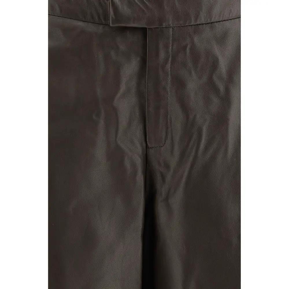 Arma Sample Sale | Arma Brown Leather Pants - | Designer outlet