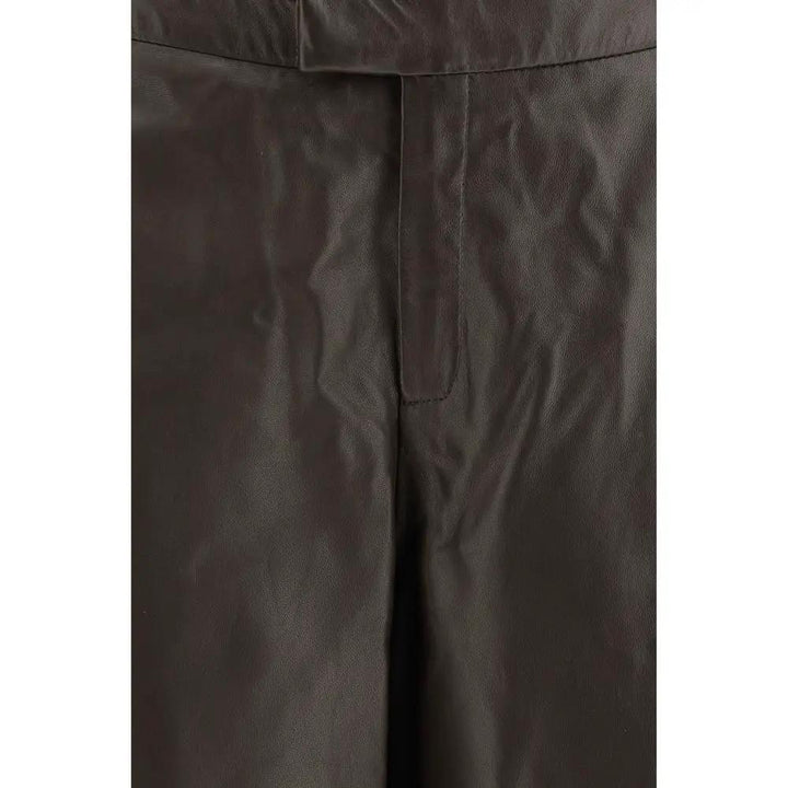 Arma Sample Sale | Arma Brown Leather Pants - | Designer outlet