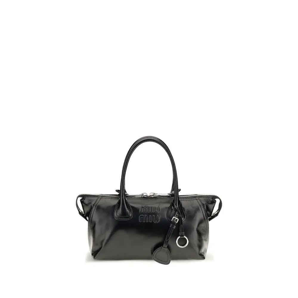 Miu Miu Sample Sale | Miu Miu Black Calf Leather Bos Taurus Handbag - | Designer outlet