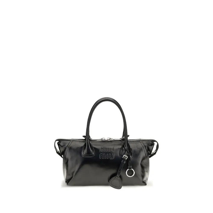 Miu Miu Sample Sale | Miu Miu Black Calf Leather Bos Taurus Handbag - | Designer outlet