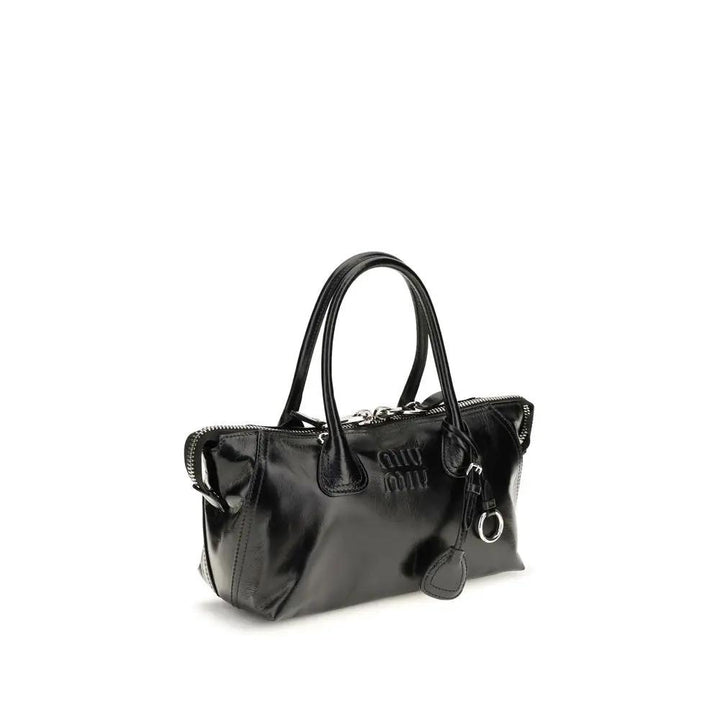 Miu Miu Sample Sale | Miu Miu Black Calf Leather Bos Taurus Handbag - | Designer outlet