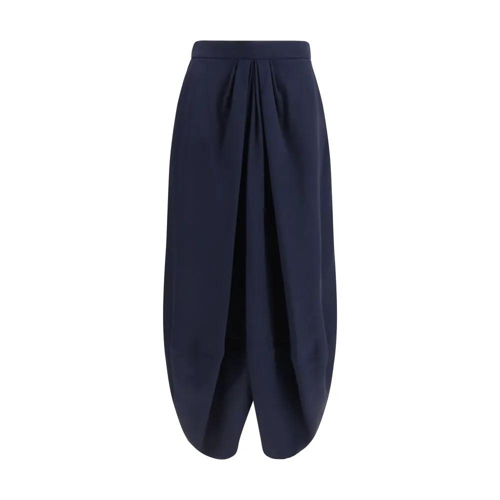 Giorgio Armani Sample Sale | Giorgio Armani Blue Silk Long Skirt - | Designer outlet