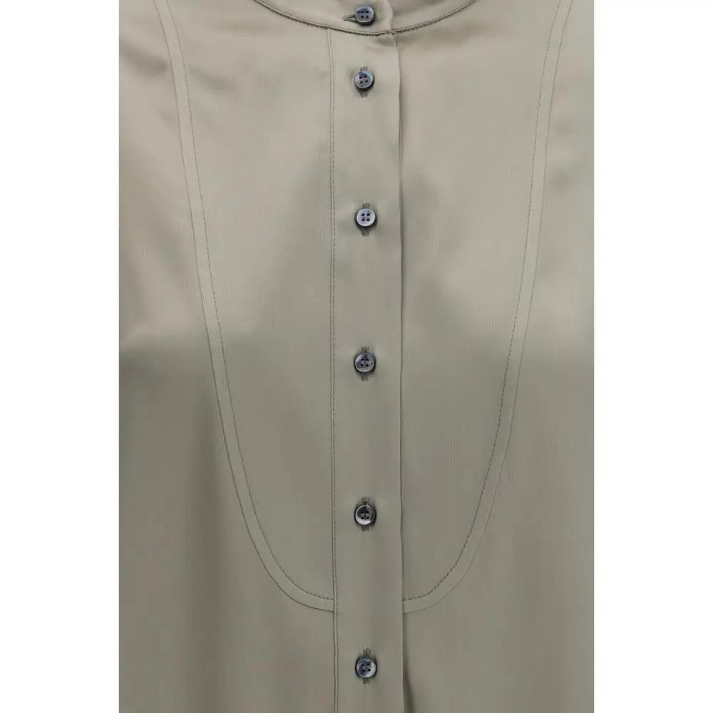 Brunello Cucinelli Sample Sale | Brunello Cucinelli Bicolor Silk Shirt - | Designer outlet