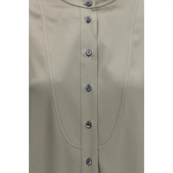 Brunello Cucinelli Sample Sale | Brunello Cucinelli Bicolor Silk Shirt - | Designer outlet