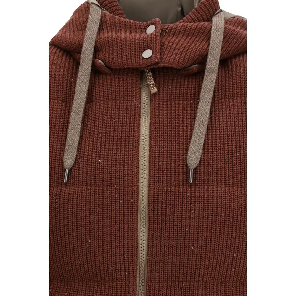 Brunello Cucinelli Sample Sale | Brunello Cucinelli Brown Cotton Sleeveless Jacket - | Designer outlet