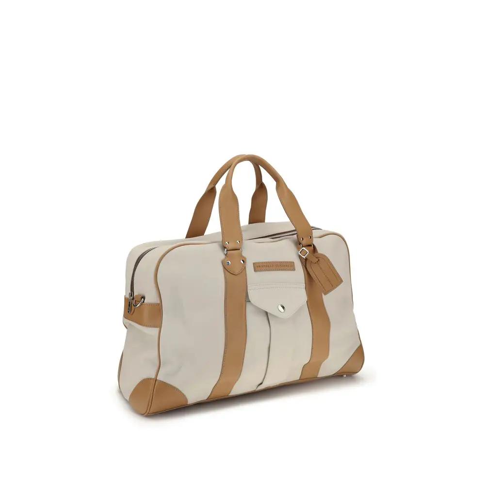 Brunello Cucinelli Sample Sale | Brunello Cucinelli Beige Calf Leather Bos Taurus Luggage And Travel - | Designer outlet