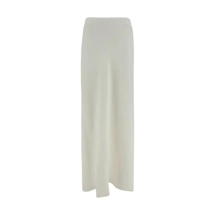Brunello Cucinelli Sample Sale | Brunello Cucinelli White Viscose Long Skirt - | Designer outlet