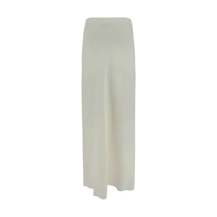 Brunello Cucinelli Sample Sale | Brunello Cucinelli White Viscose Long Skirt - | Designer outlet