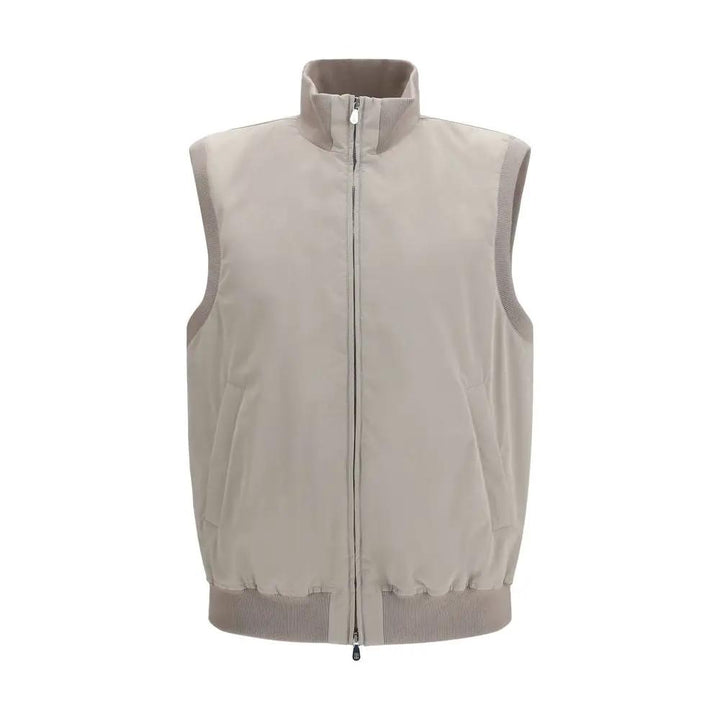 Brunello Cucinelli Sample Sale | Brunello Cucinelli Gray Polyester Sleeveless Jacket - | Designer outlet