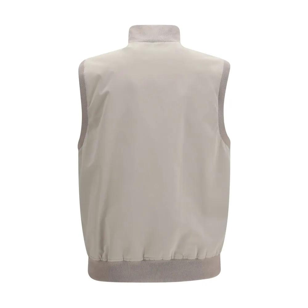 Brunello Cucinelli Sample Sale | Brunello Cucinelli Gray Polyester Sleeveless Jacket - | Designer outlet