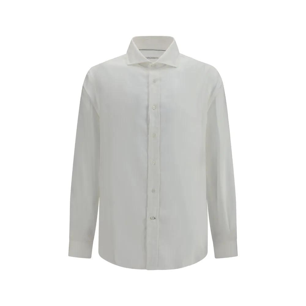 Brunello Cucinelli Sample Sale | Brunello Cucinelli White Cotton Dress Shirt - | Designer outlet