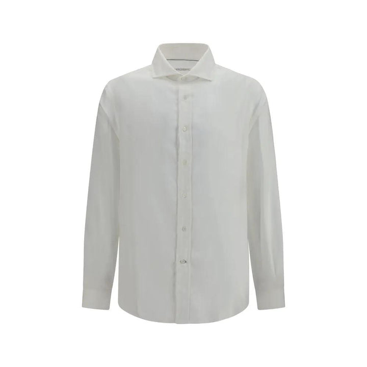 Brunello Cucinelli Sample Sale | Brunello Cucinelli White Cotton Dress Shirt - | Designer outlet