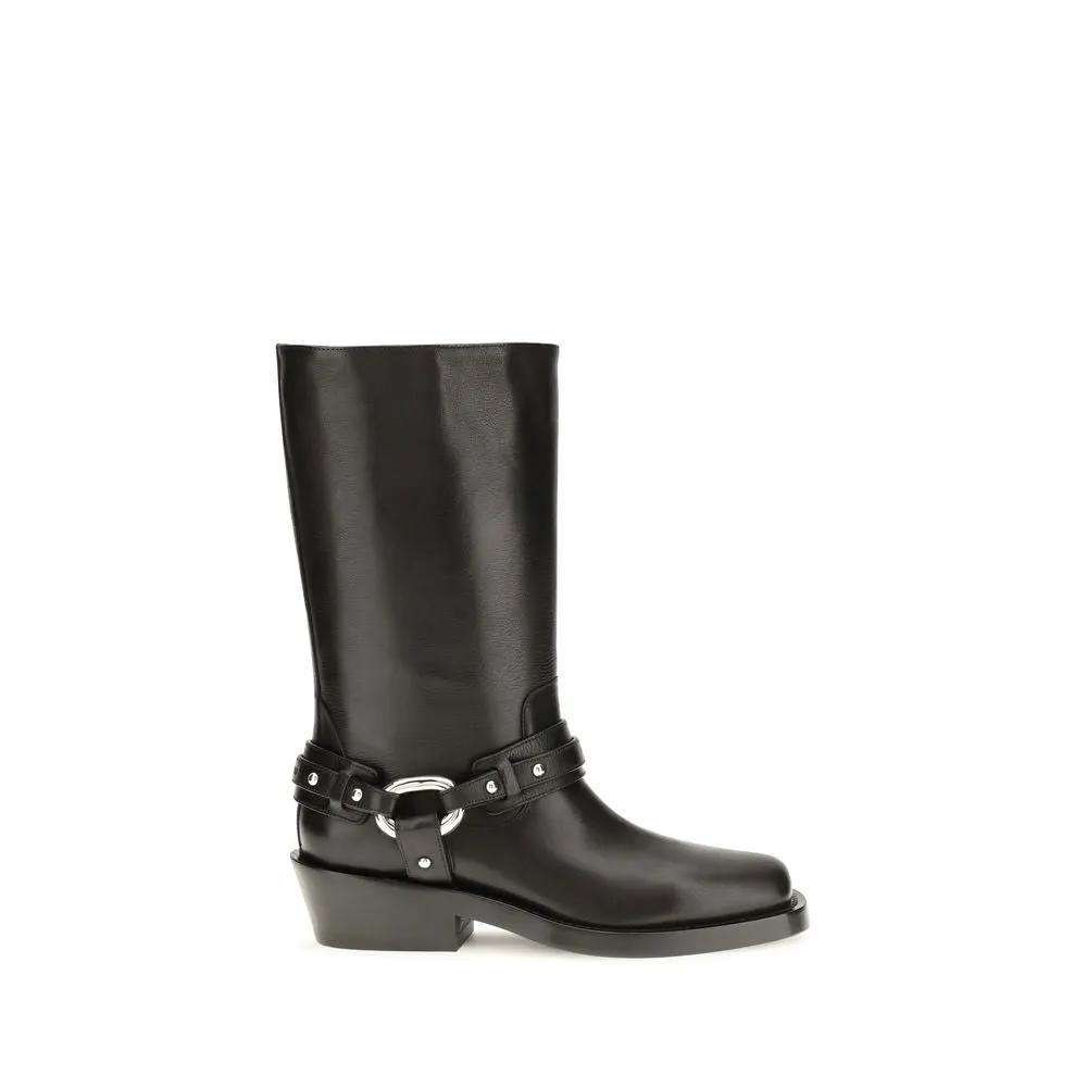 Rabanne Sample Sale | Rabanne Black Calf Leather Bos Taurus Boots - | Designer outlet