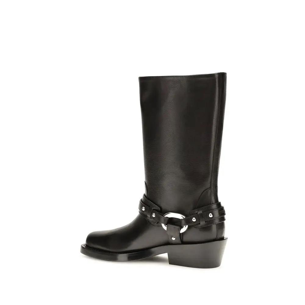 Rabanne Sample Sale | Rabanne Black Calf Leather Bos Taurus Boots - | Designer outlet