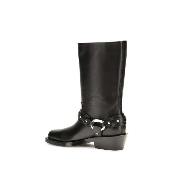 Rabanne Sample Sale | Rabanne Black Calf Leather Bos Taurus Boots - | Designer outlet