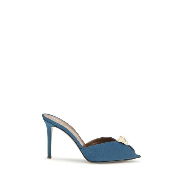 Giuseppe Zanotti Blue Leather Stiletto Heel Sandals