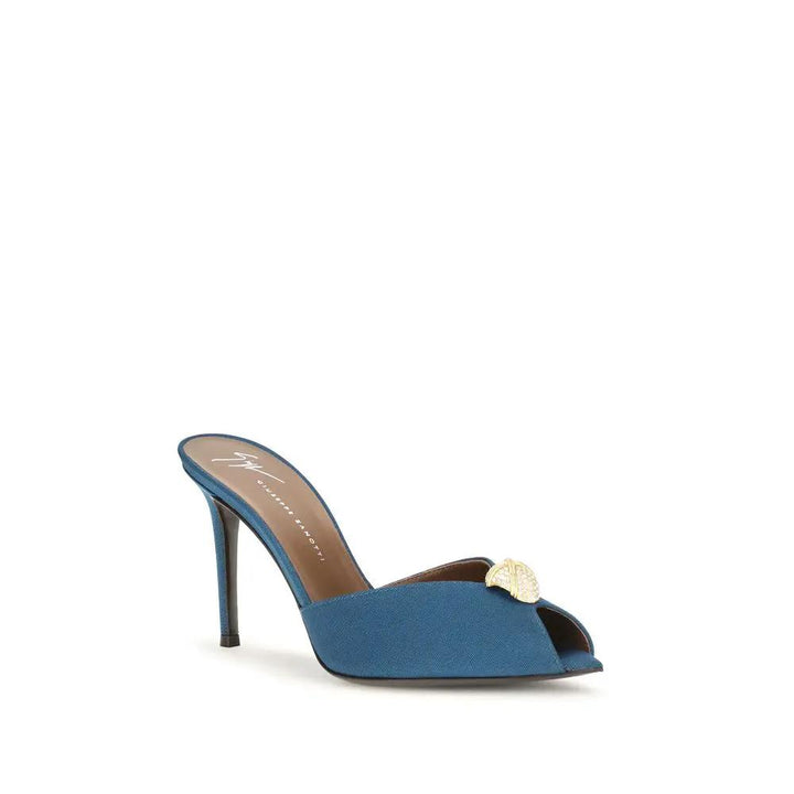 Giuseppe Zanotti Blue Leather Stiletto Heel Sandals