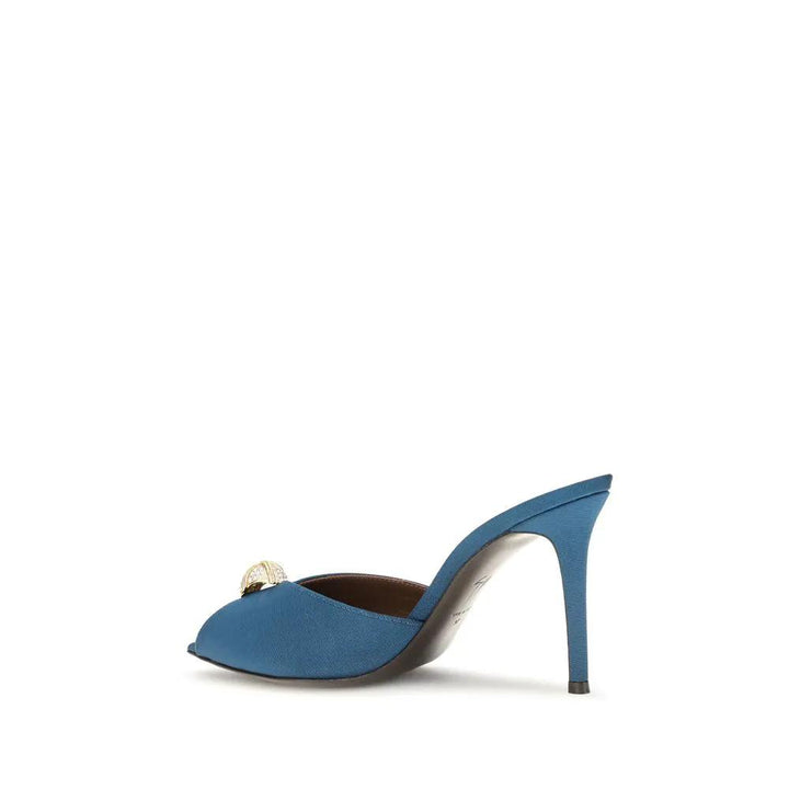Giuseppe Zanotti Blue Leather Stiletto Heel Sandals