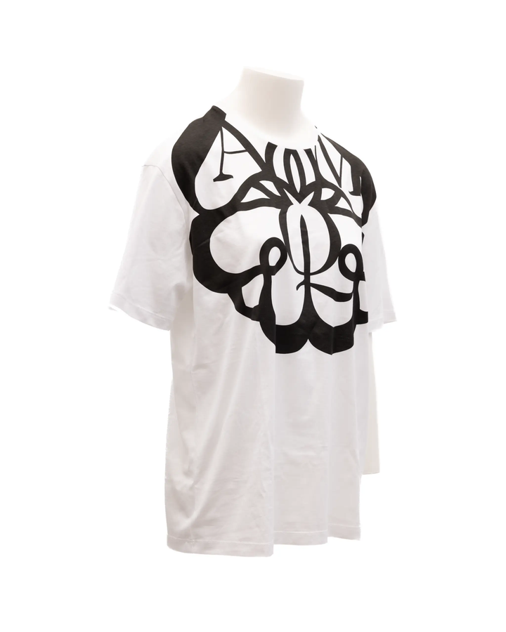 Alexander McQueen Sample Sale | Alexander McQueen White Cotton Printed T-shirt - | Designer outlet