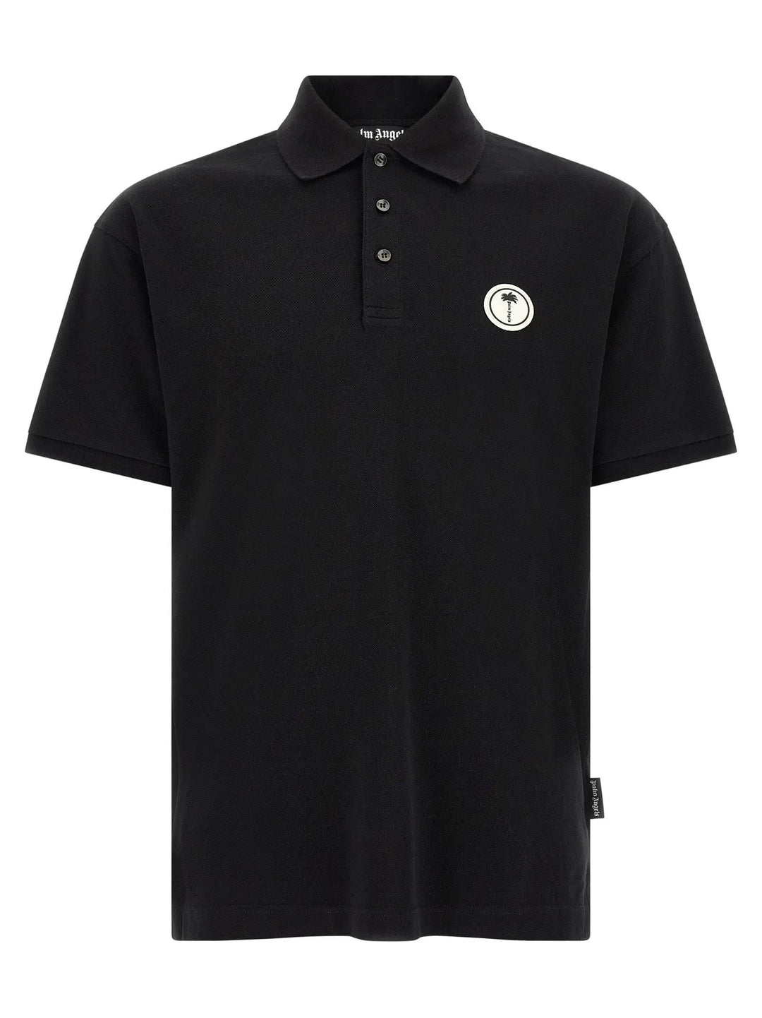 Palm Angels Black Cotton Polo Shirt