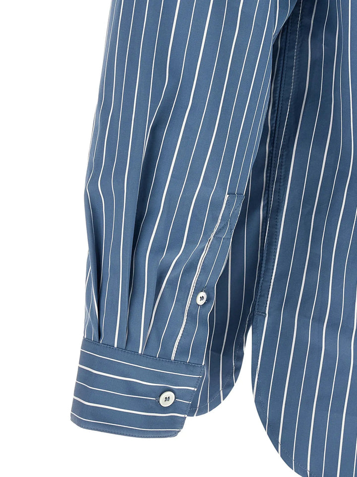 A.P.C. Blue Striped Cotton Shirt