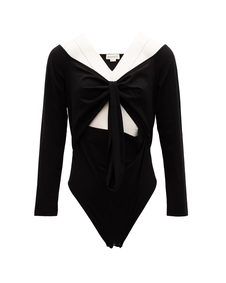Alexander McQueen Sample Sale | Alexander McQueen Black and White Cotton Top - | Designer outlet