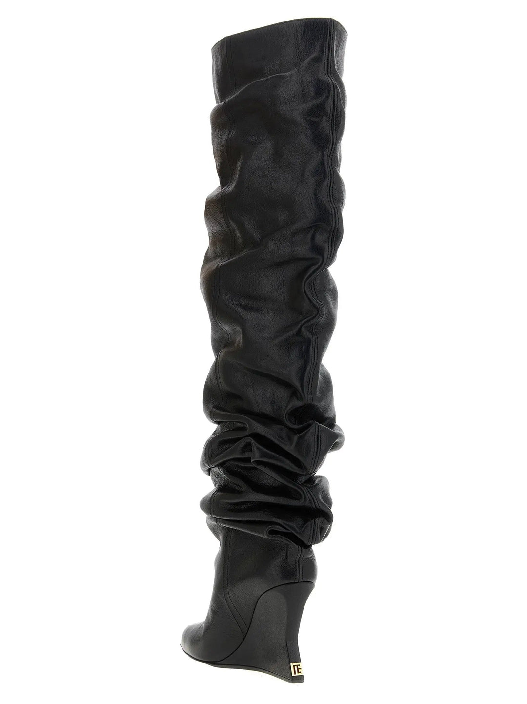 Balmain Black Calfskin Over The Knee