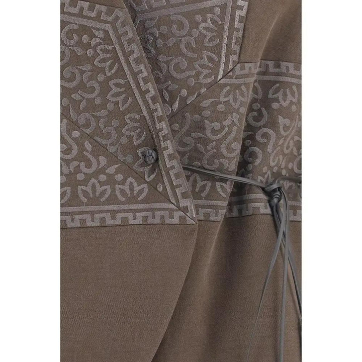 Giorgio Armani Brown Silk Sleeveless Jacket