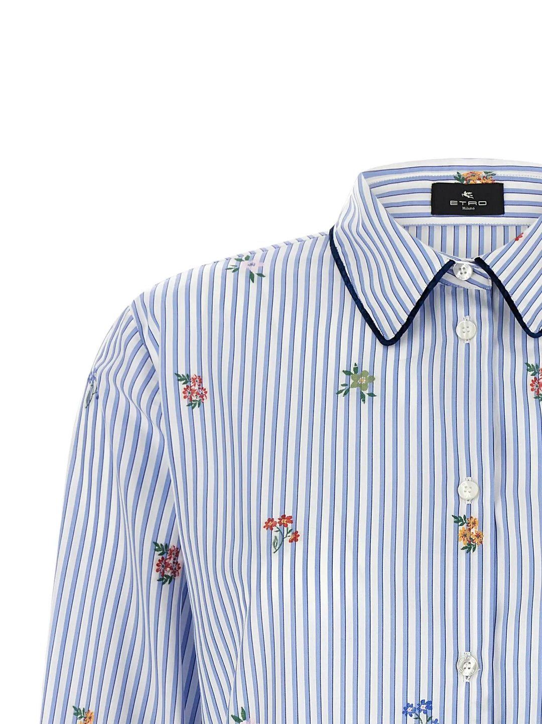 Etro Blue Cotton Blouse