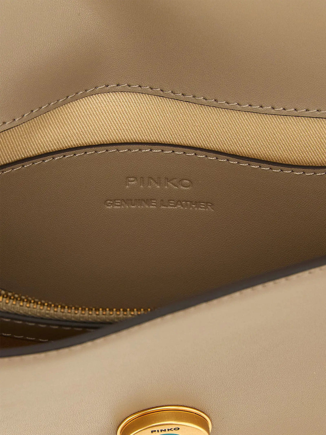 PINKO Gray Calfskin Crossbody Bag