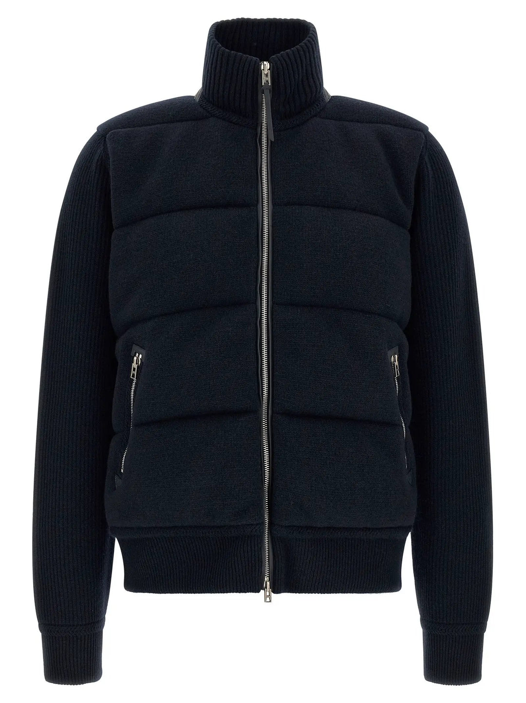 Tom Ford Blue Virgin Wool Full-Length Jacket