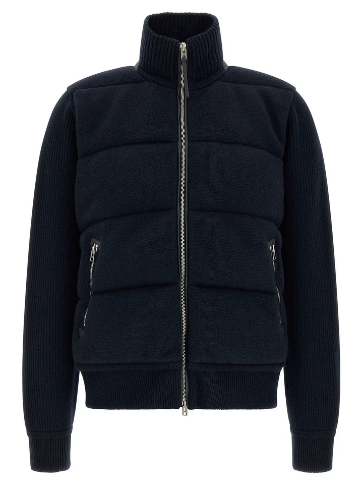 Tom Ford Blue Virgin Wool Full-Length Jacket