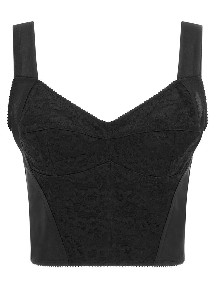 Dolce &amp; Gabbana Black Polyamide Tank Tops