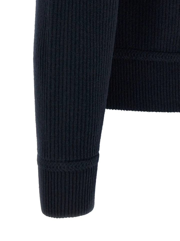 Tom Ford Blue Virgin Wool Full-Length Jacket