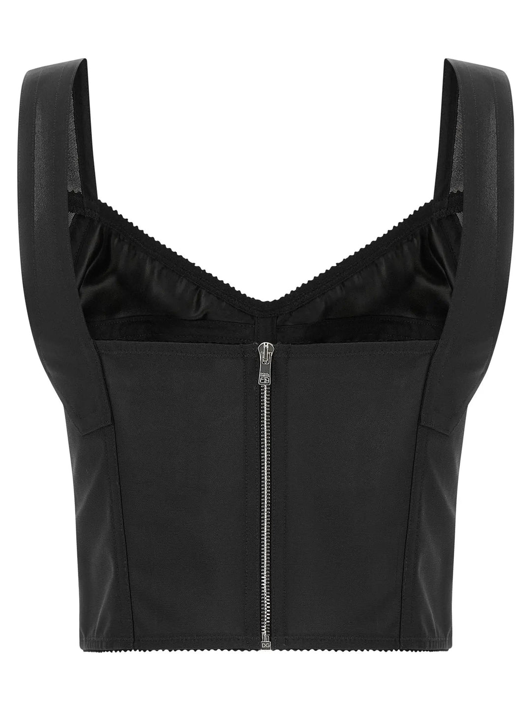 Dolce &amp; Gabbana Black Polyamide Tank Tops
