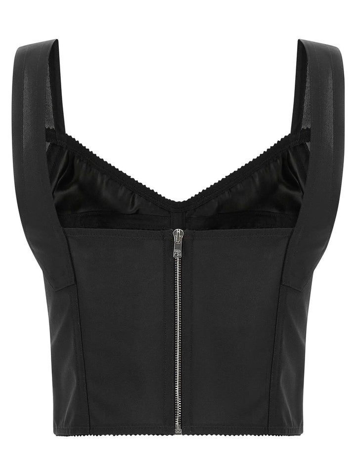 Dolce &amp; Gabbana Black Polyamide Tank Tops