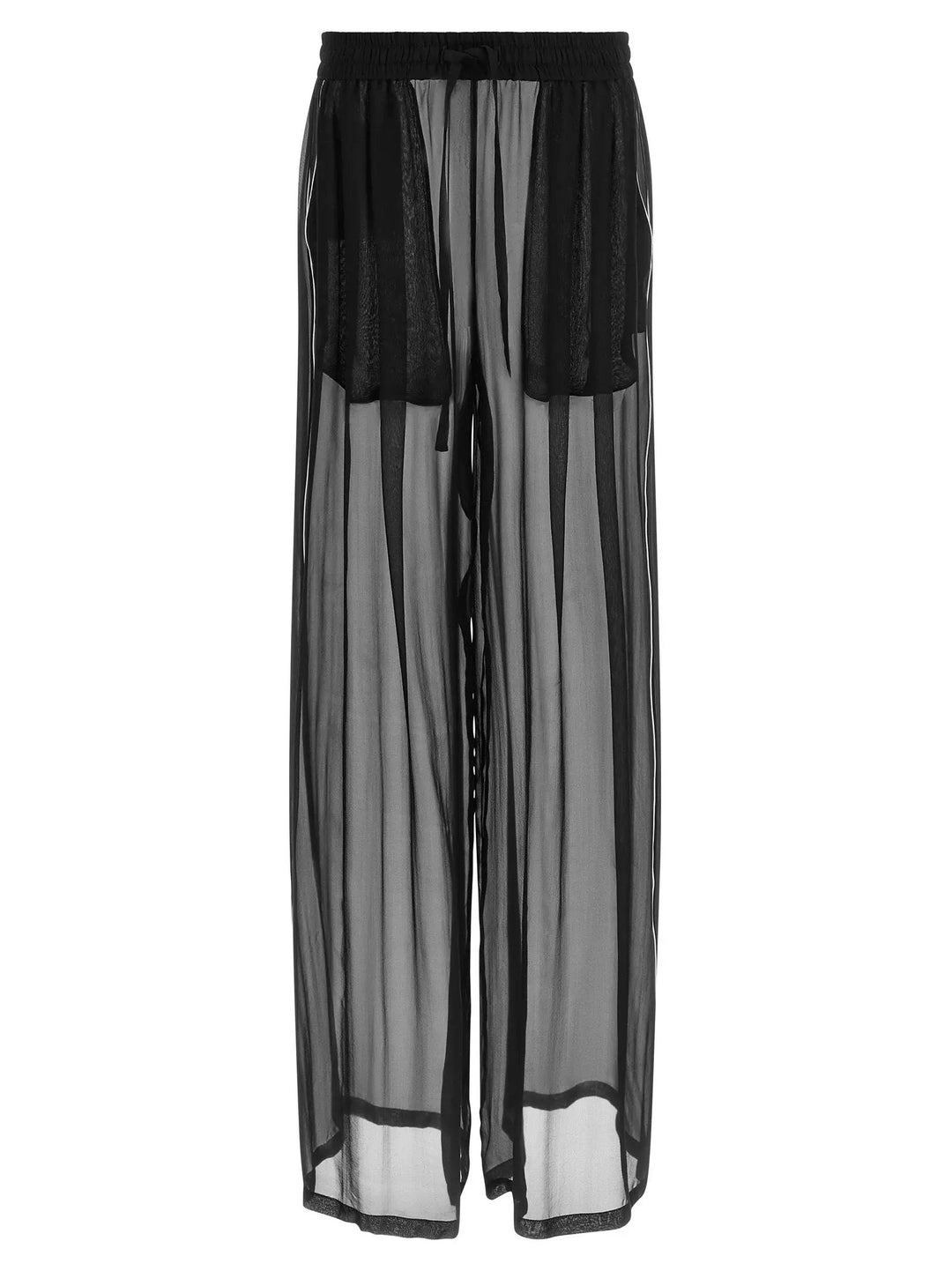 Dolce &amp; Gabbana Black Silk Casual Pants