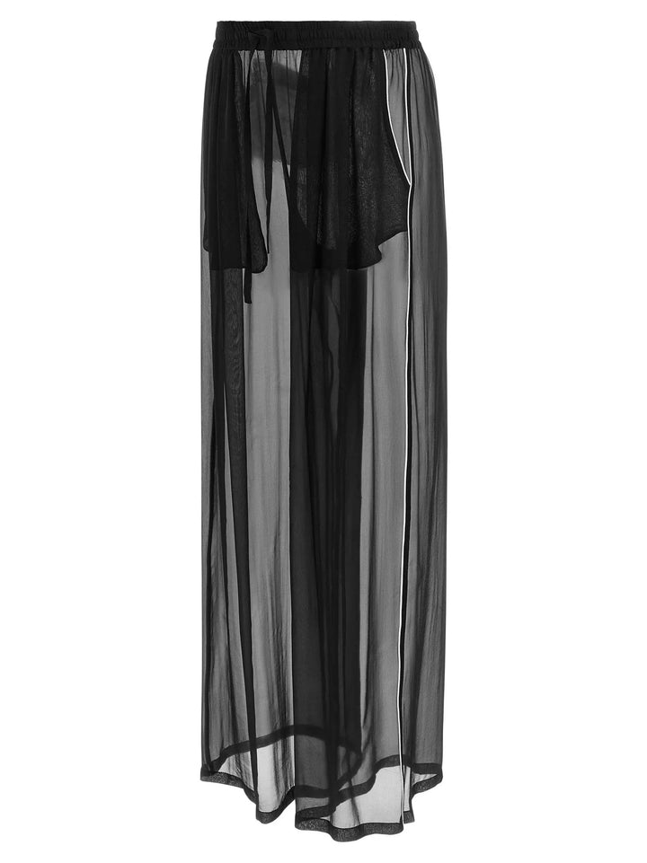 Dolce &amp; Gabbana Black Silk Casual Pants