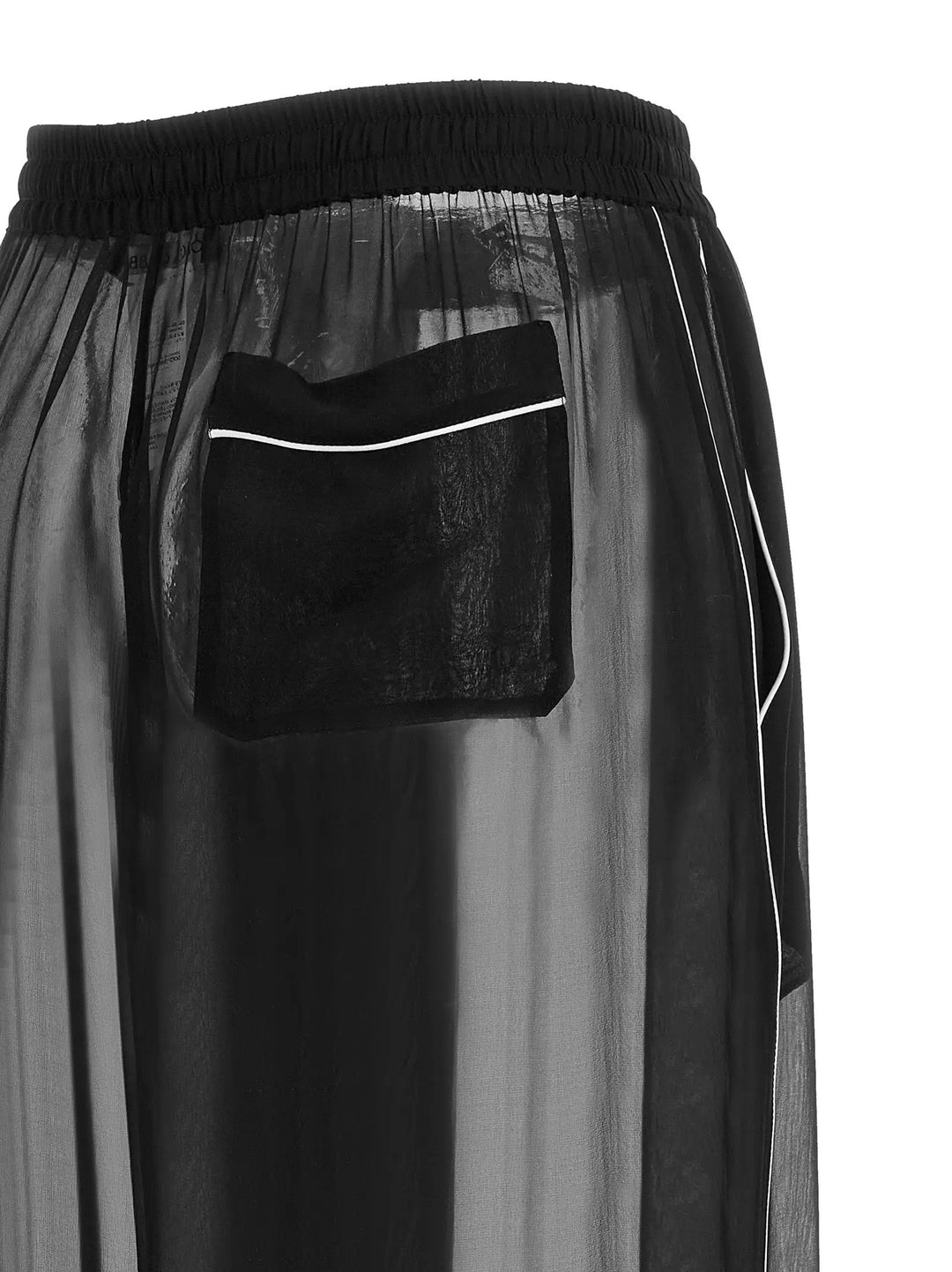 Dolce &amp; Gabbana Black Silk Casual Pants